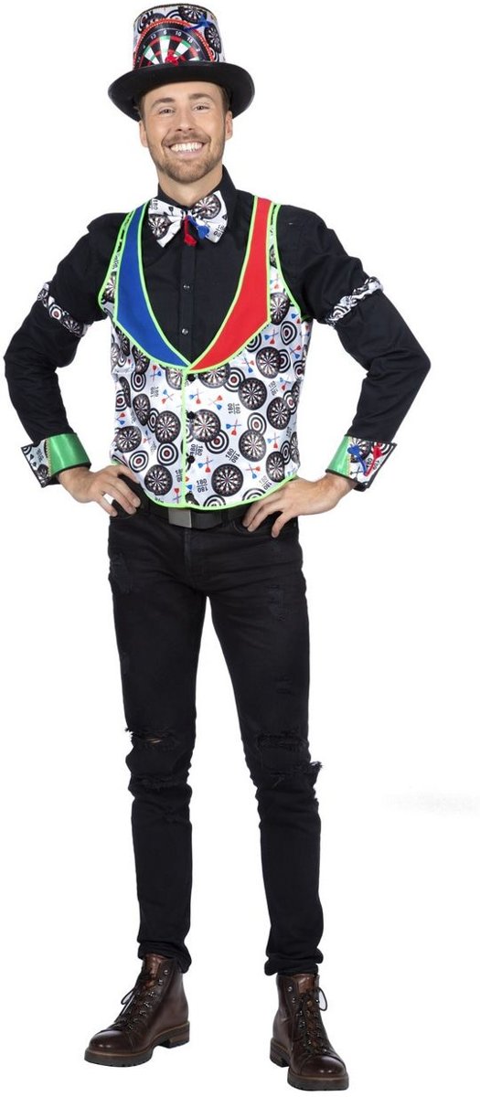 Dart Kostuum | Darts Gilet Barney Man | Maat 48 | Carnaval kostuum | Verkleedkleding